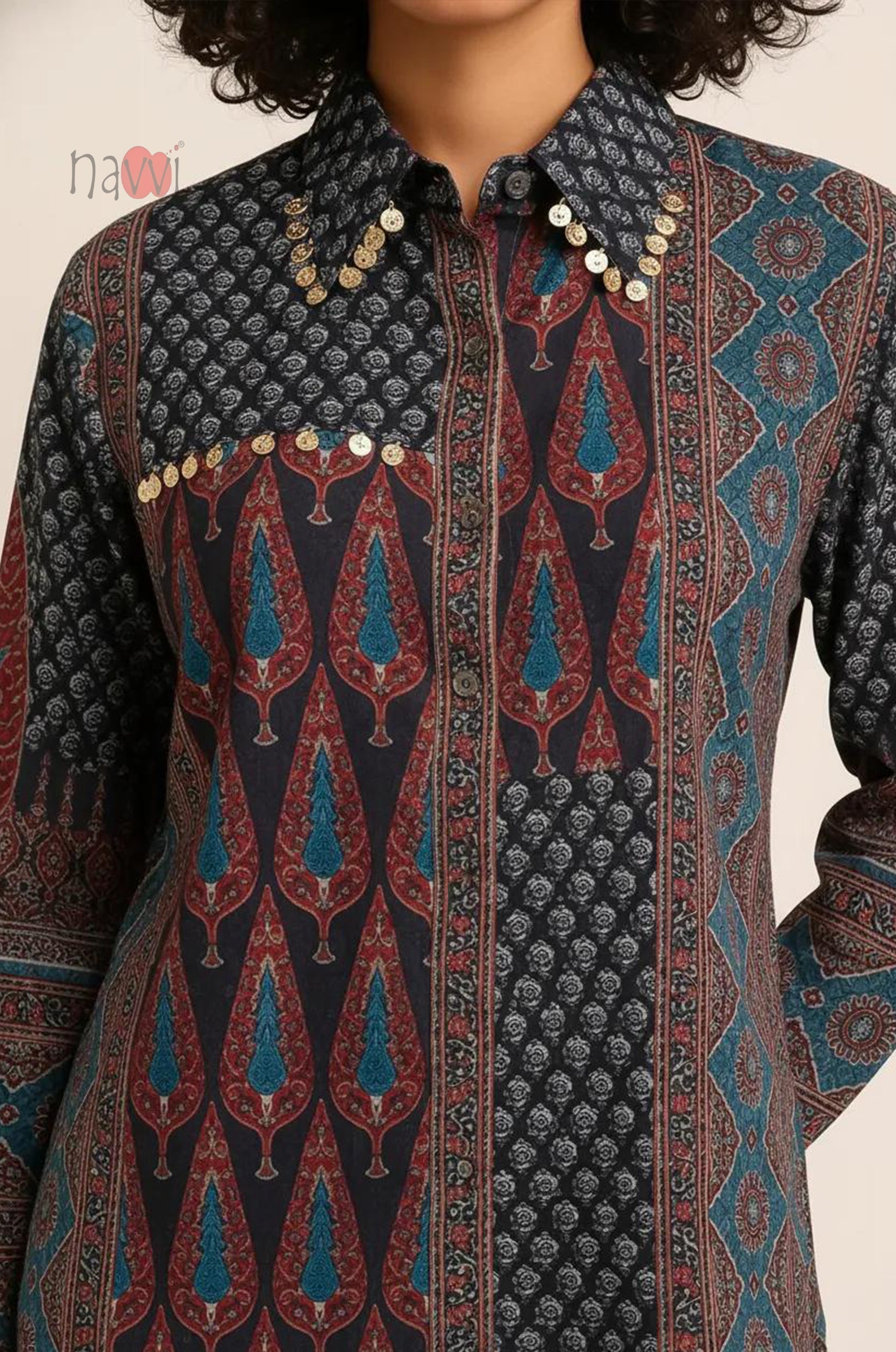 Midnight Mosaic Printed Shirt