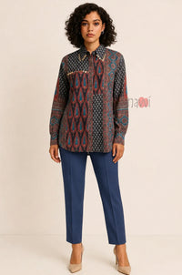 Midnight Mosaic Printed Shirt
