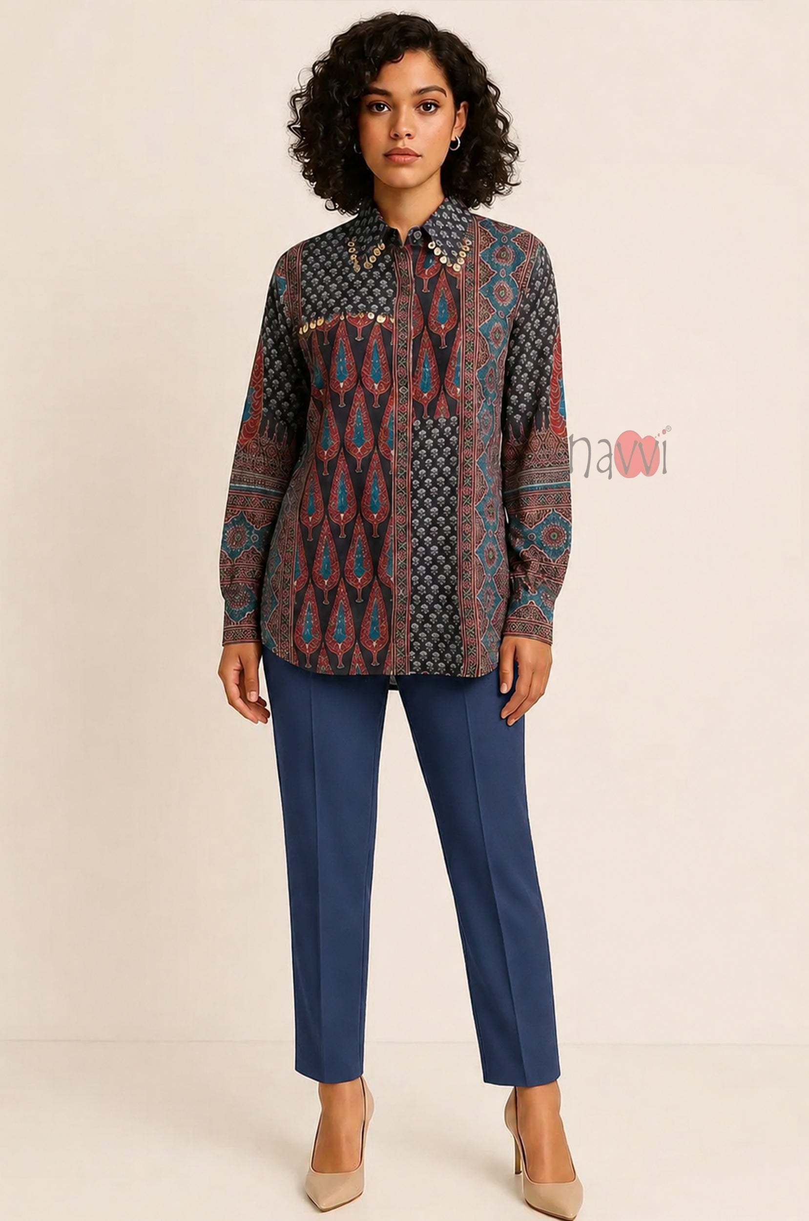 Midnight Mosaic Printed Shirt
