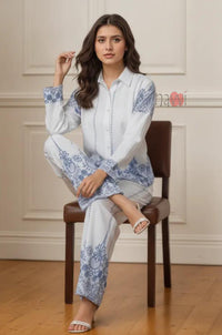 Ivory Floral Printed Shirt