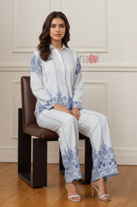Ivory Floral Printed Shirt