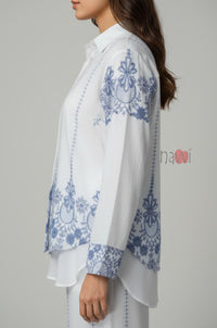 Ivory Floral Printed Shirt