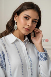 Ivory Floral Printed Shirt