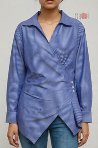 Classic Stripe Overlap Shirt