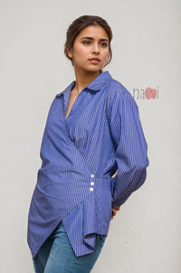 Classic Stripe Overlap Shirt