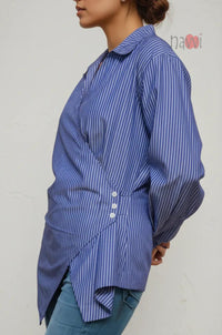 Classic Stripe Overlap Shirt
