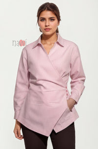 Classic Stripe Overlap Shirt