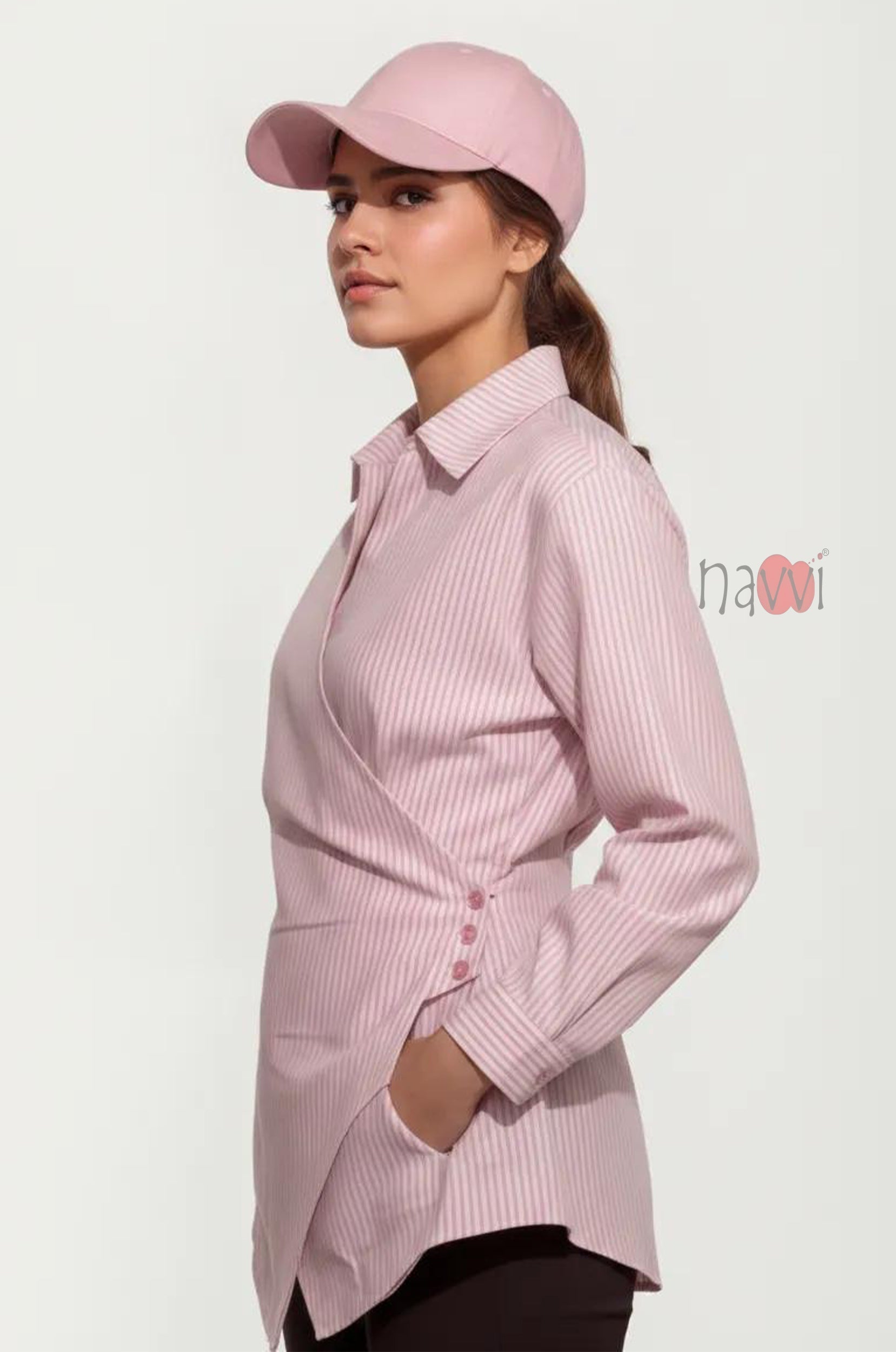 Classic Stripe Overlap Shirt