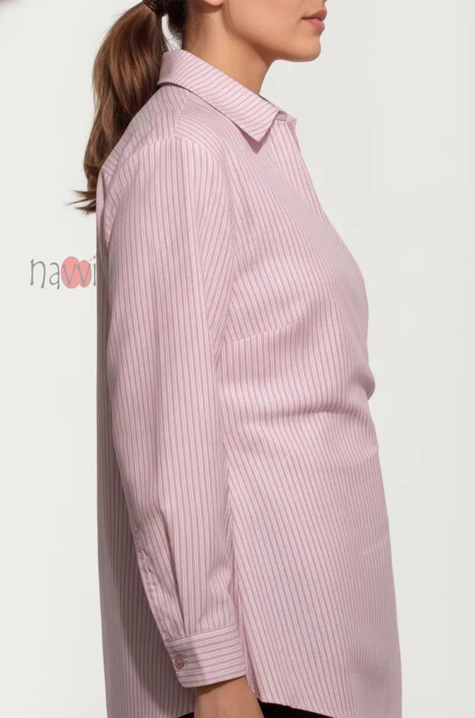 Classic Stripe Overlap Shirt