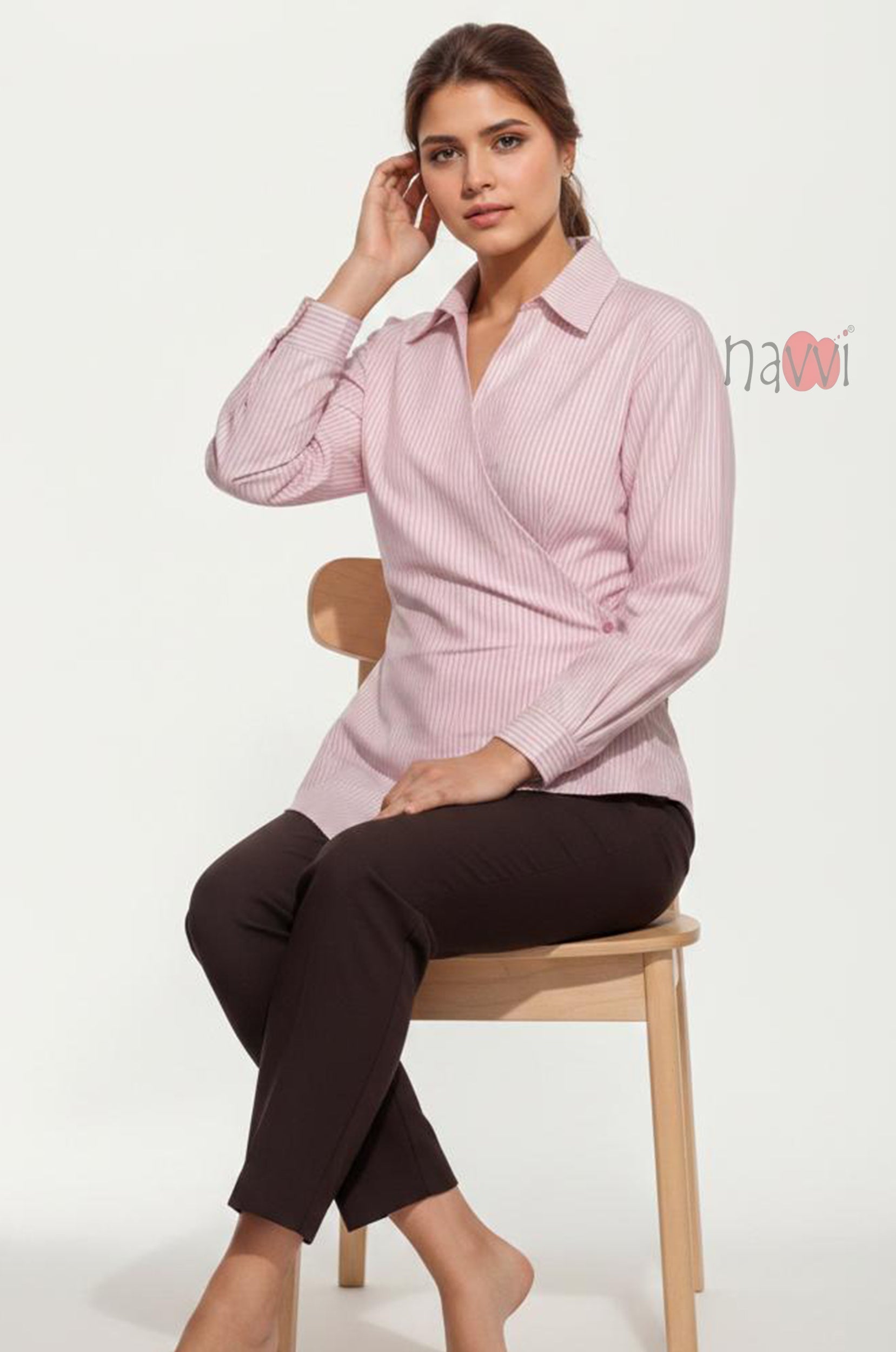 Classic Stripe Overlap Shirt