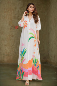 Sunset Garden Printed Maxi Dress