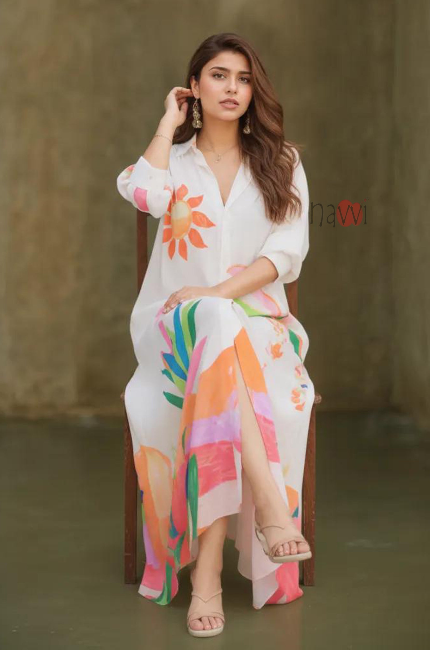 Sunset Garden Printed Maxi Dress