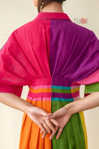 Rainbow Muse Colorblock Shirt Dress