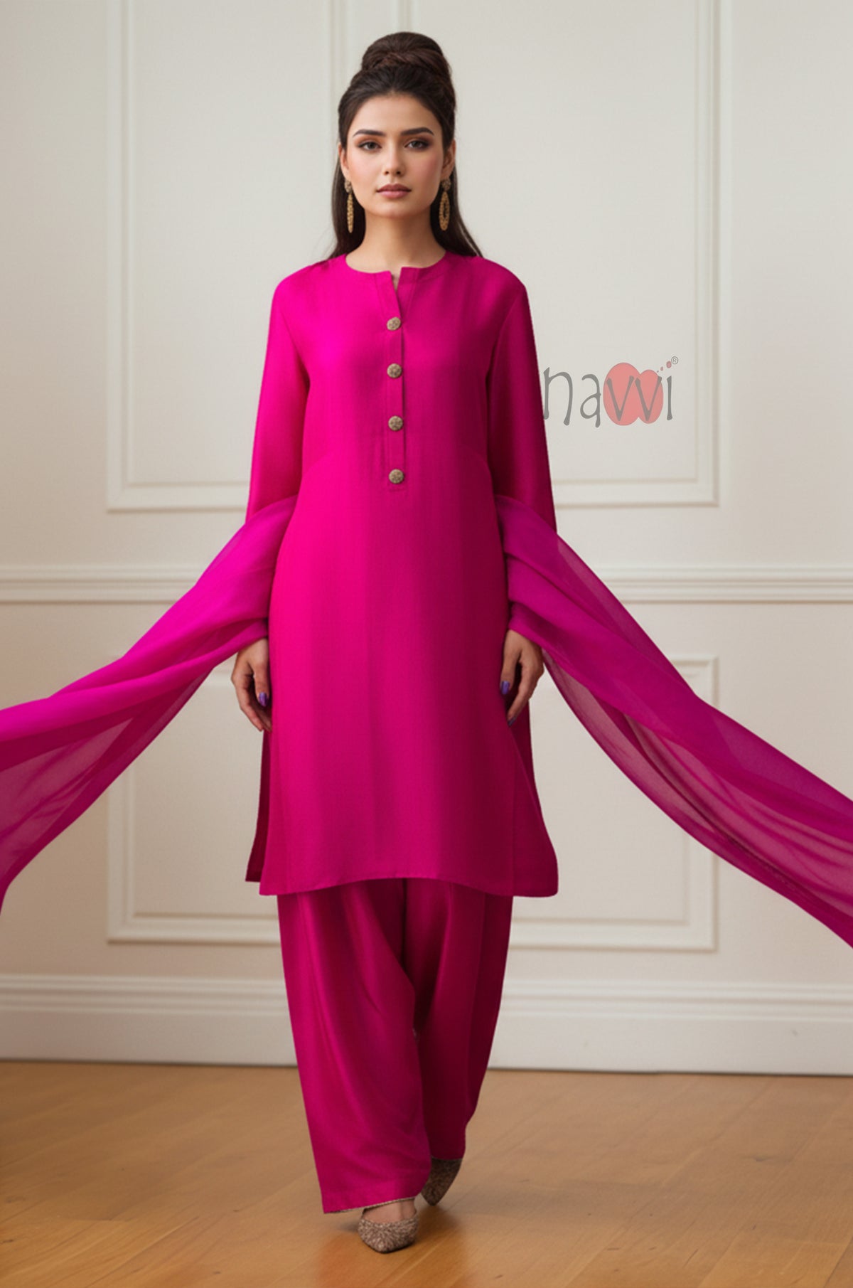 Elegant Straight Farshi Salwar Set
