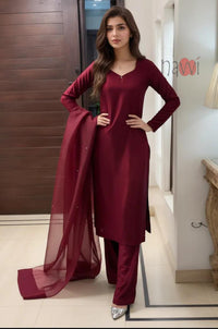 Straight Kurta with Dupatta Set