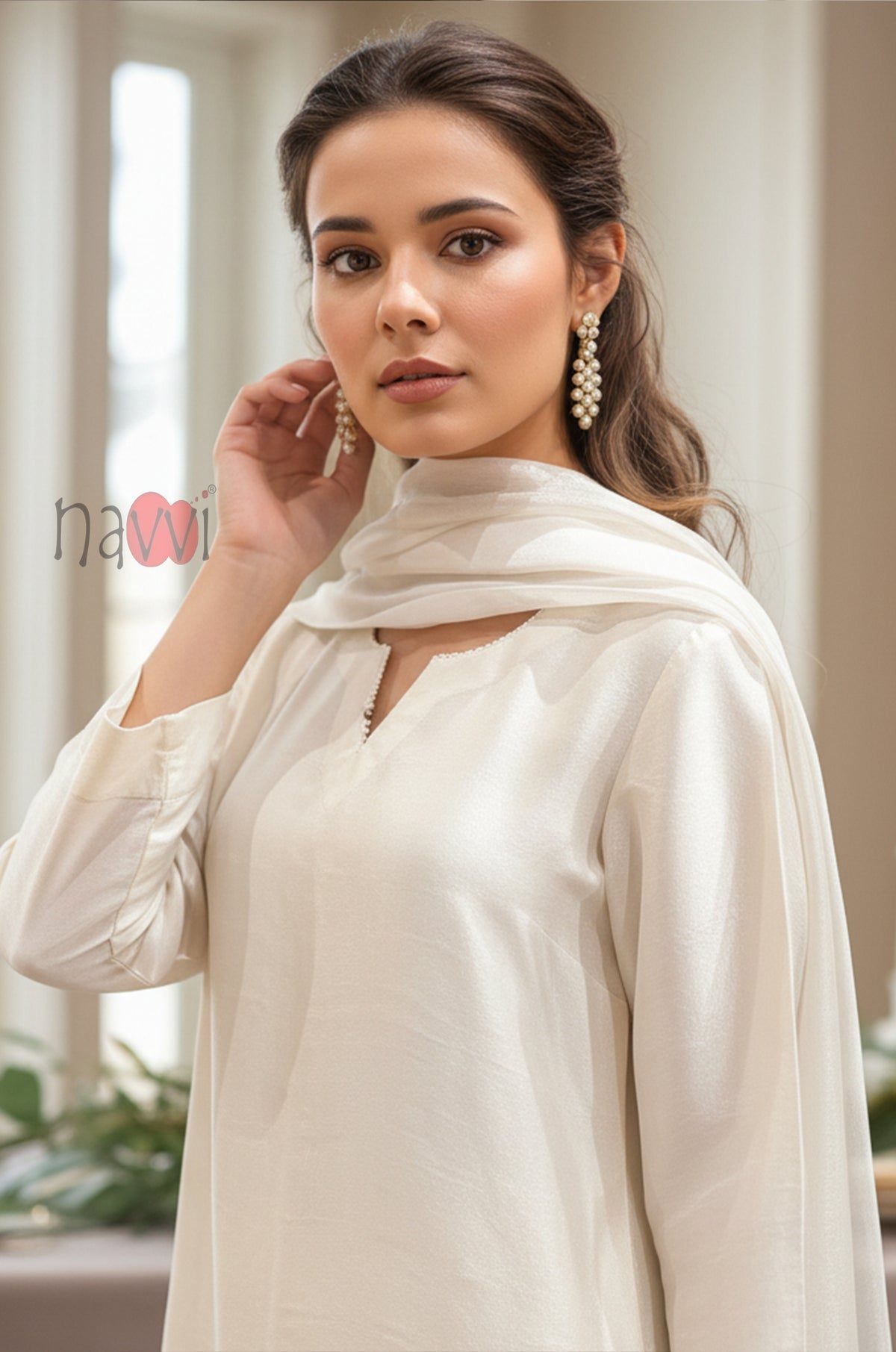 Ethnic Kurta Palazzo Set with Dupatta