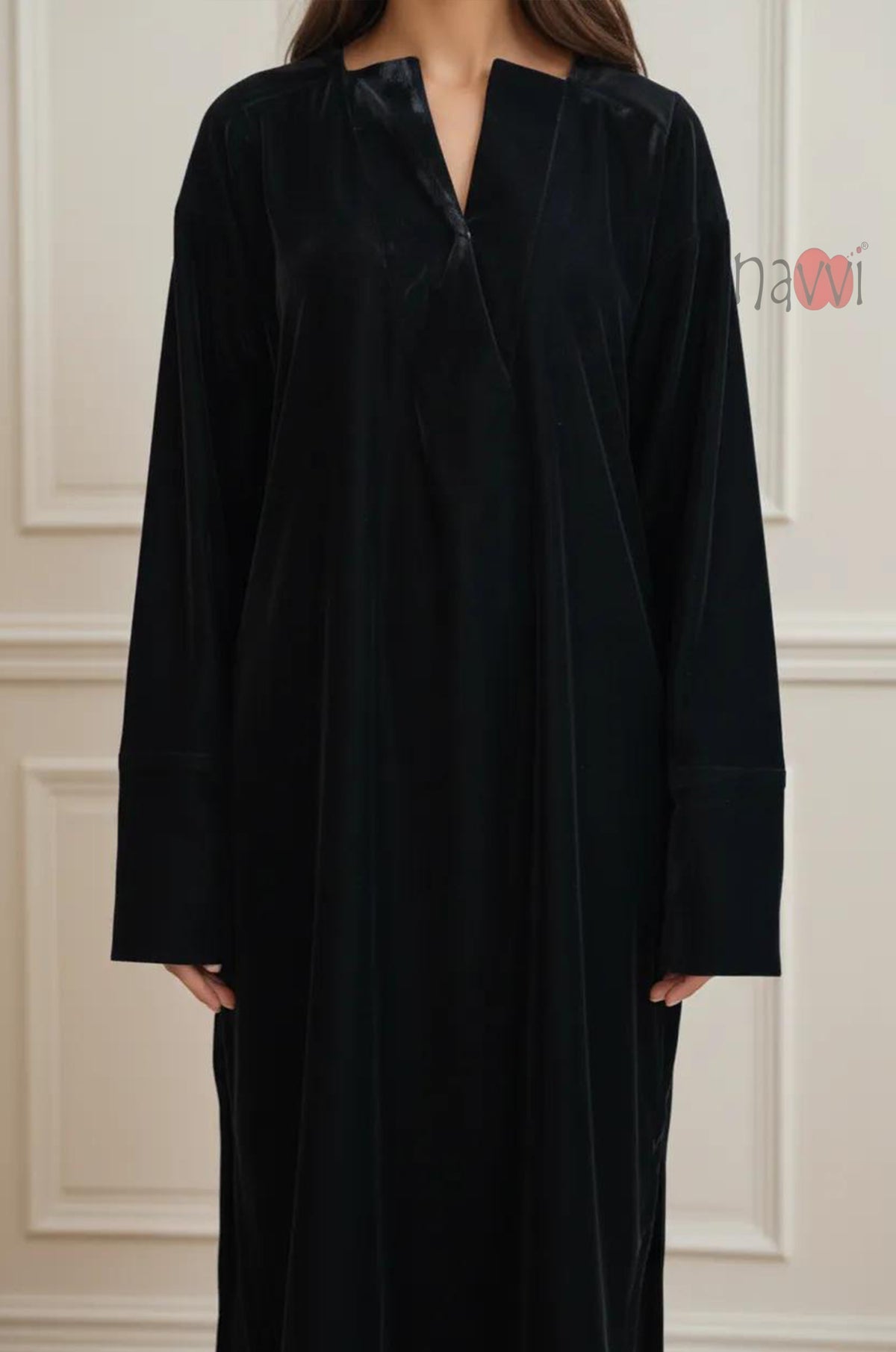Black Velvet Longline Coord Set