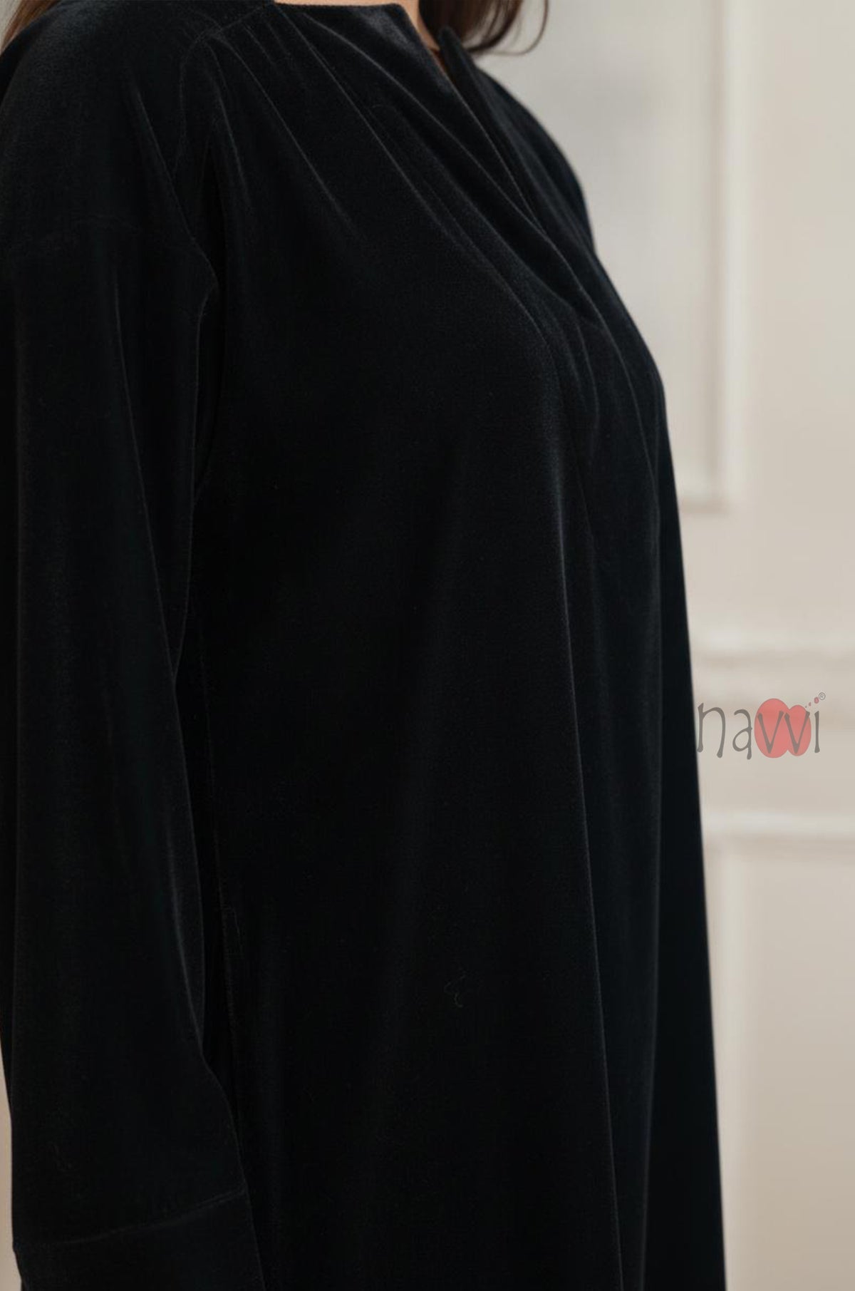 Black Velvet Longline Coord Set