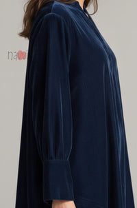 Blue Velvet Longline Coord Set