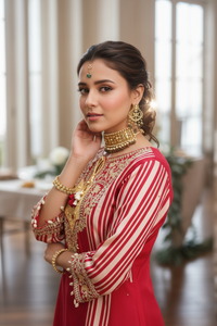 Scarlet Zari Elegance Set