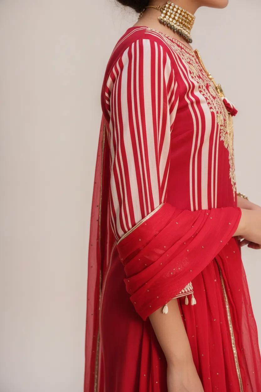 Scarlet Zari Elegance Set