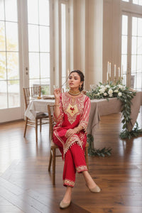 Scarlet Zari Elegance Set