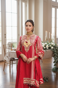 Scarlet Zari Elegance Set