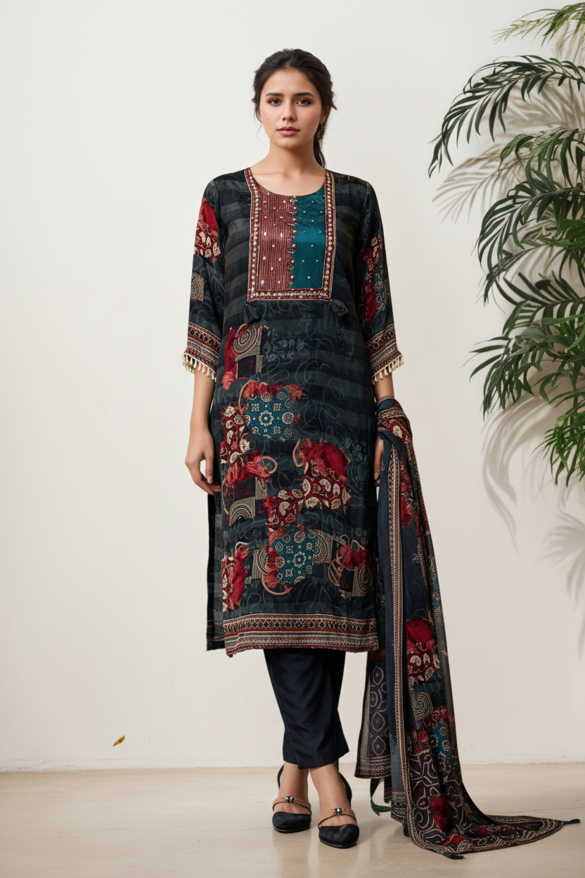 Meher Embellished Suit Set