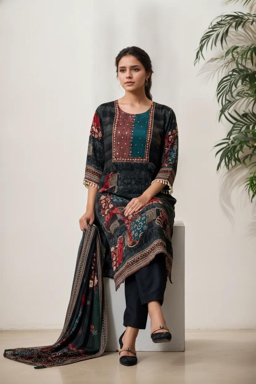 Meher Embellished Suit Set