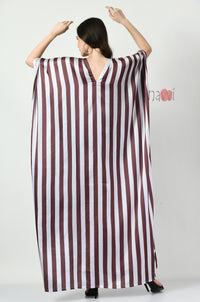 Stripes Slit Kaftan Dress