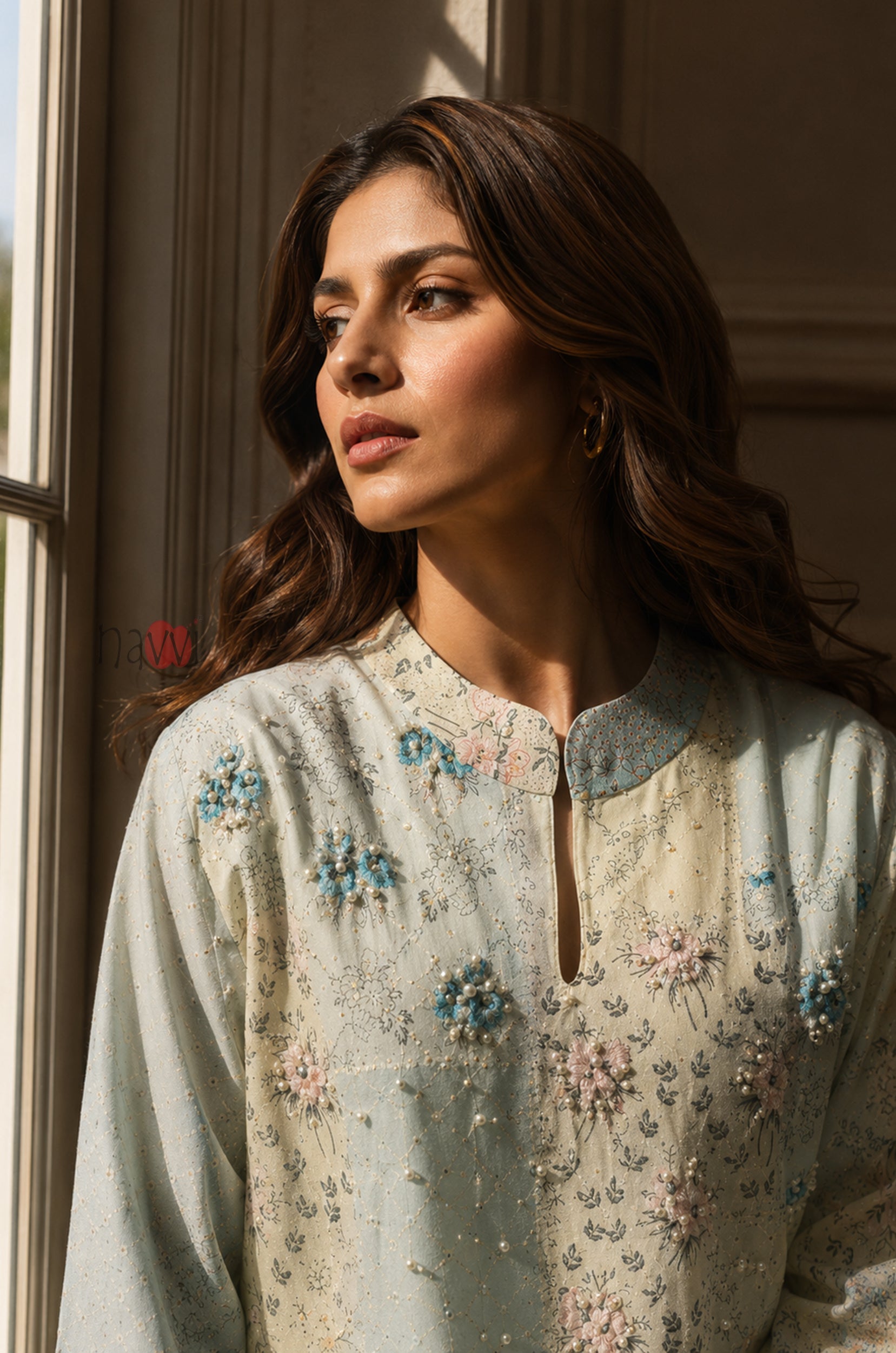 Meadow Floral Elegance Kaftan Dress