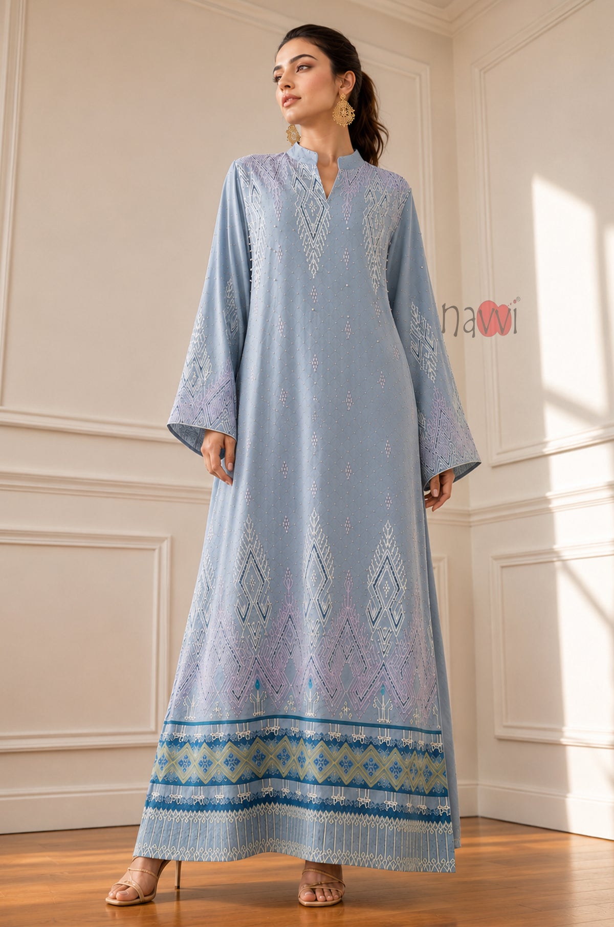 Celestial Elegance Kaftan Dress - Navvi.in