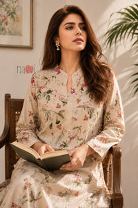 Autumn Meadow Floral Kaftan Dress