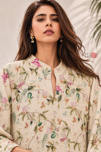 Autumn Meadow Floral Kaftan Dress