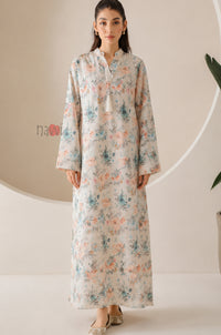 Pastel Blossom Garden Kaftan Dress