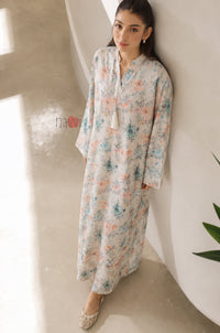 Pastel Blossom Garden Kaftan Dress