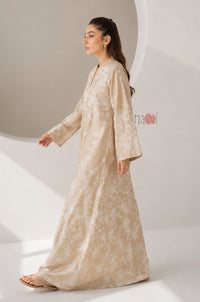 Sand Ivory Botanical Grace Kaftan Dress