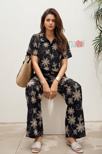 Midnight Bloom Embroidered Top
