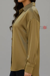 Satin Button Down Shirt