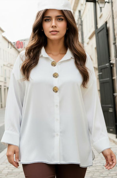 Satin Button Down Shirt