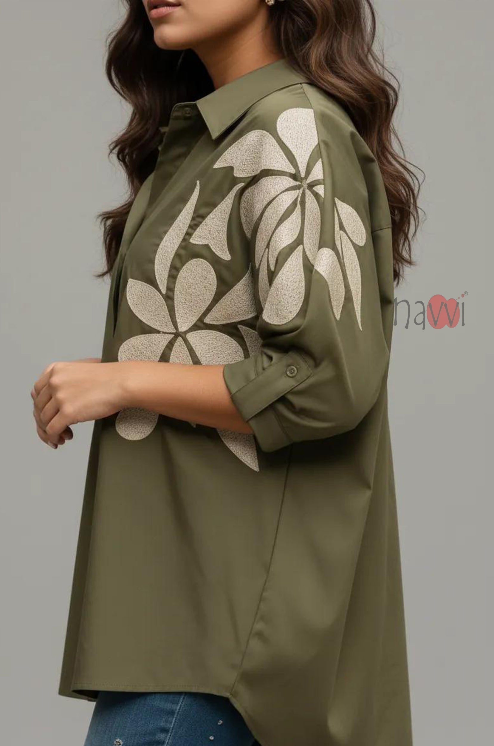 Botanical Embellished Shirt