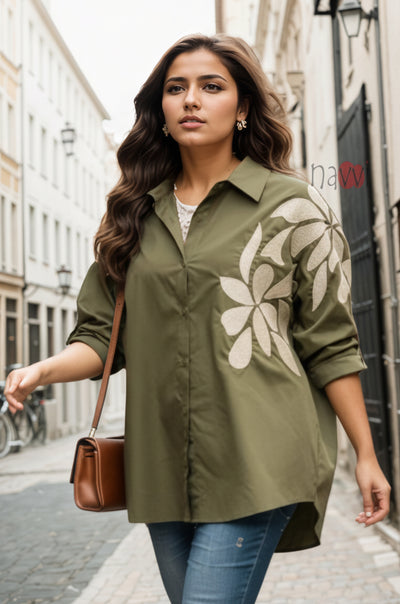 Botanical Embellished Shirt