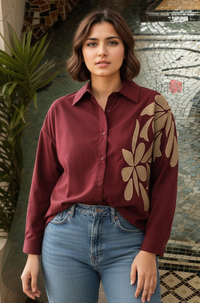 Botanical Embellished Shirt