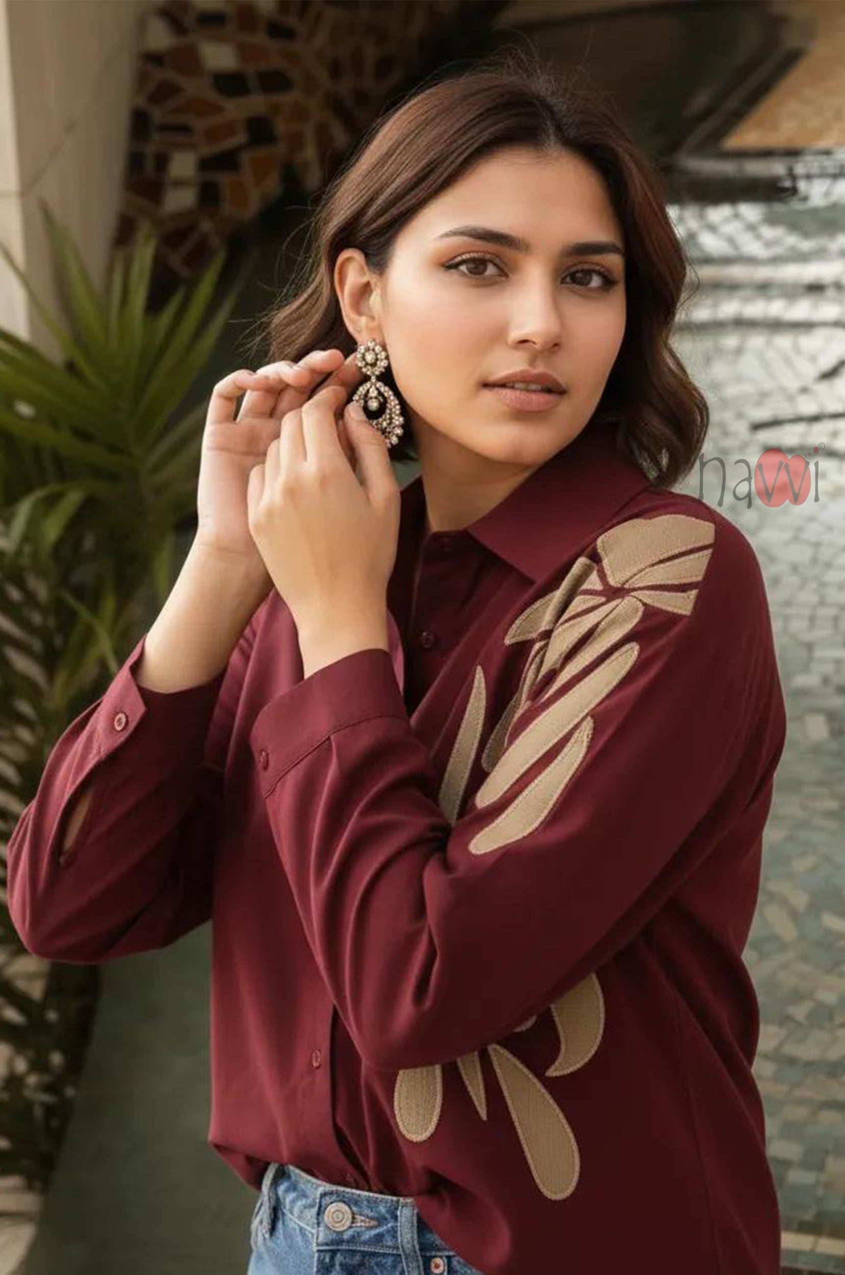 Botanical Embellished Shirt