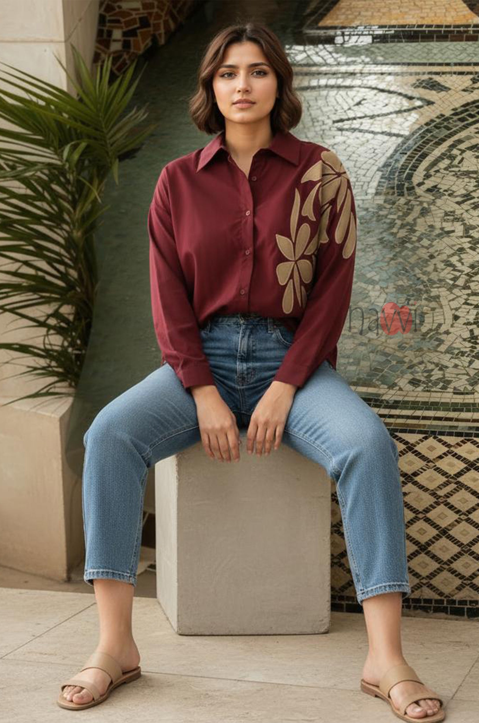 Botanical Embellished Shirt