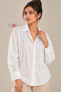White Vertical Lines Shirt