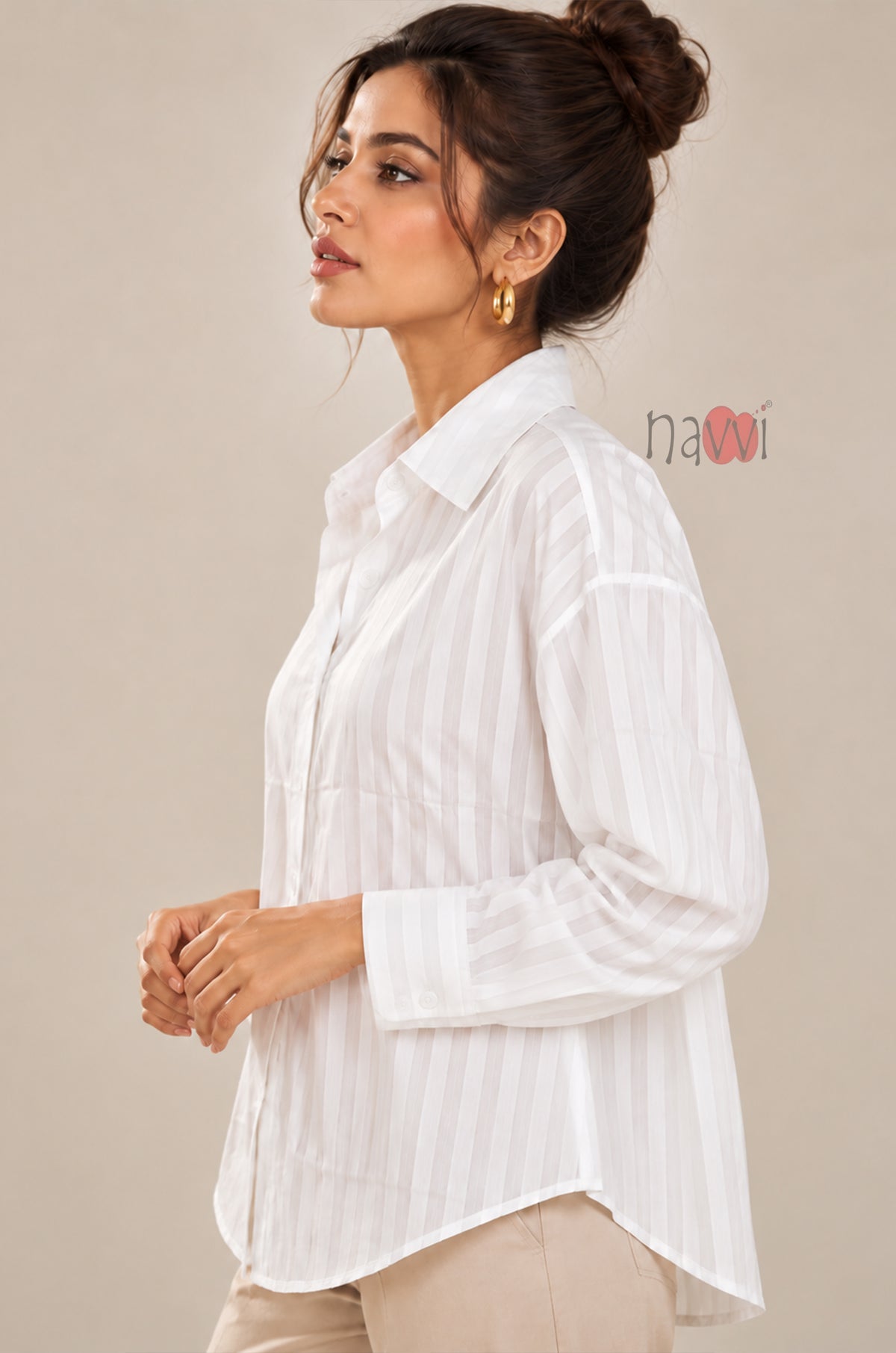 White Vertical Lines Shirt