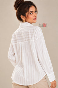 White Vertical Lines Shirt