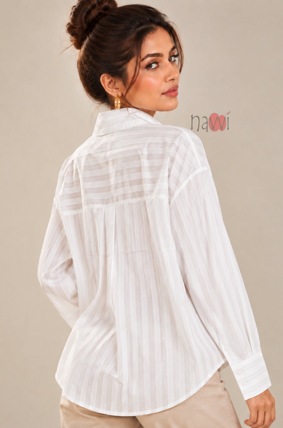 White Vertical Lines Shirt