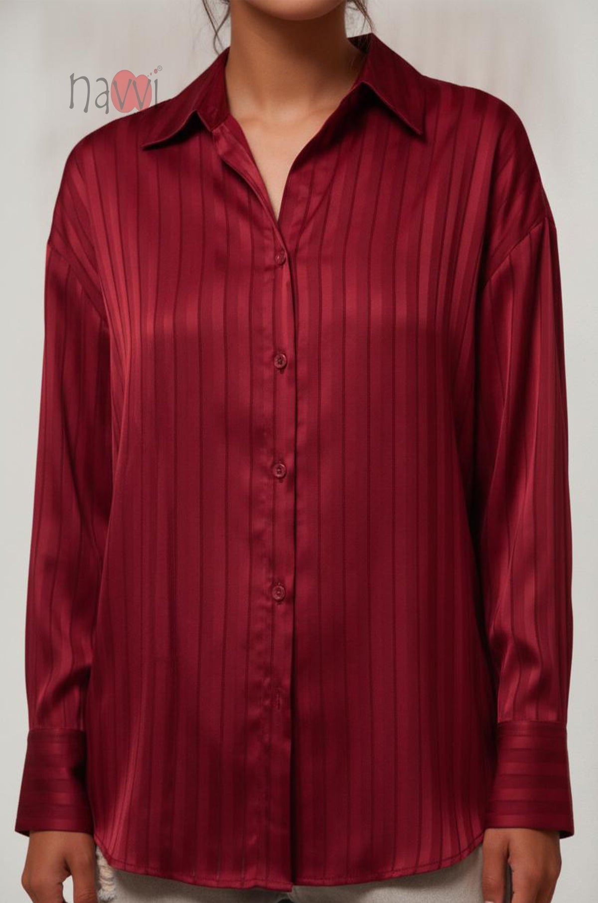 Satin Vertical Striped Shirt